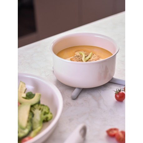 Набор посуды для приготовления со съемной ручкой smart ceramic, 7 предметов, цвета топленого молока