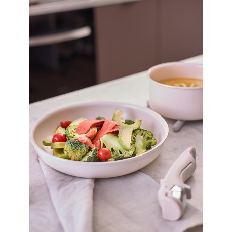 Набор посуды для приготовления со съемной ручкой smart ceramic, 7 предметов, цвета топленого молока