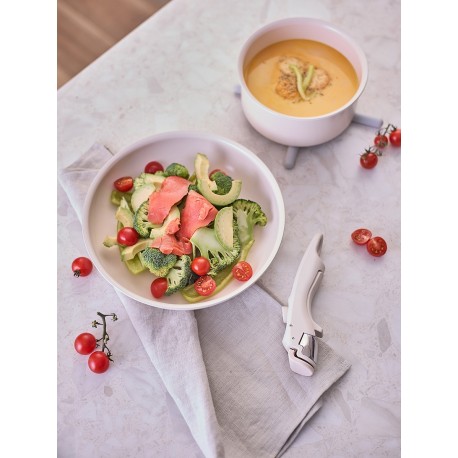 Набор посуды для приготовления со съемной ручкой smart ceramic, 7 предметов, цвета топленого молока