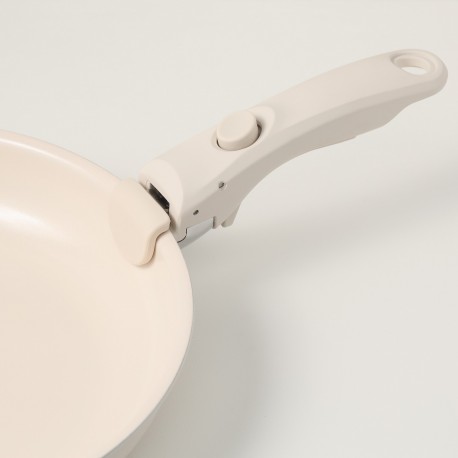 Набор посуды для приготовления со съемной ручкой smart ceramic, 7 предметов, цвета топленого молока