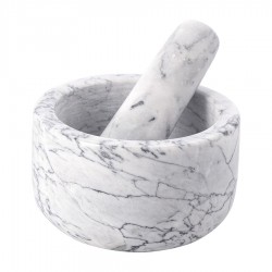 Ступка marm, 12,7х7,6 см, белый мрамор