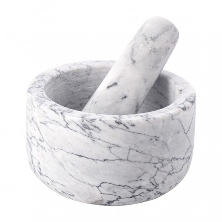 Ступка marm, 12,7х7,6 см, белый мрамор