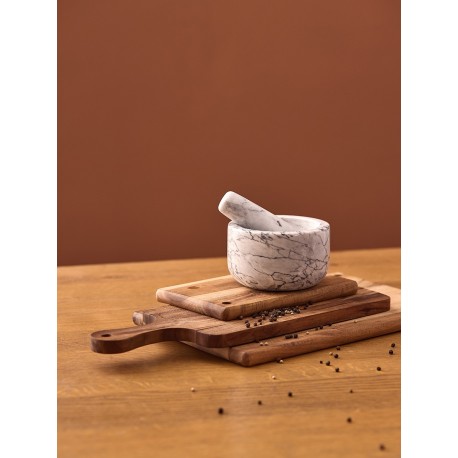 Ступка marm, 12,7х7,6 см, белый мрамор