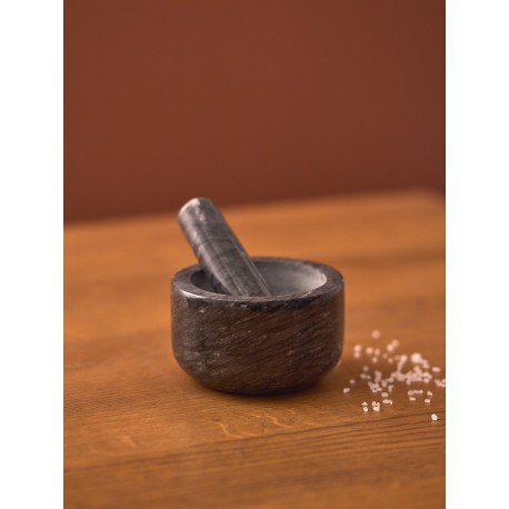 Ступка marm, 12,7х7,6 см, черный мрамор