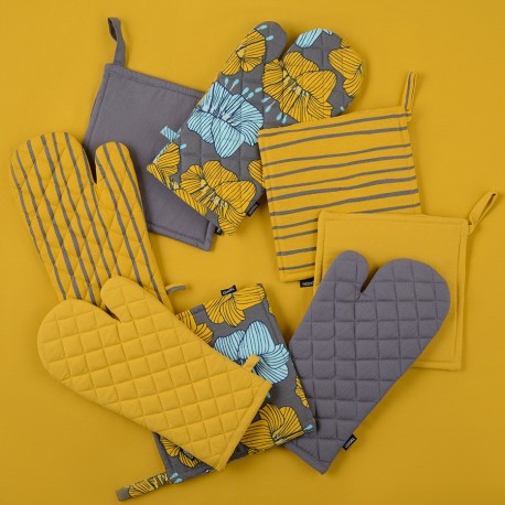 Прихватка из хлопка серого цвета из коллекции essential, 22х22 см