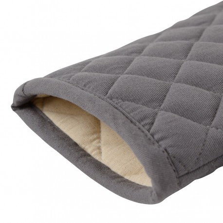 Прихватка-варежка из хлопка серого цвета из коллекции essential, 33х17,5 см