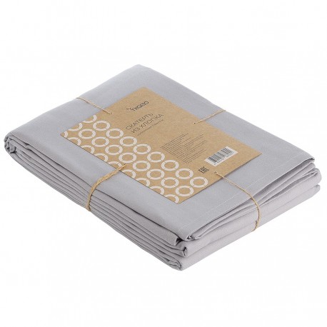 Скатерть из хлопка серого цвета из коллекции essential, 170х170 см