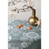Скатерть из хлопка зеленого цвета с рисунком Ледяные узоры из коллекции new year essential, 180х260см