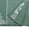 Скатерть из хлопка зеленого цвета с рисунком Ледяные узоры из коллекции new year essential, 180х260см