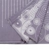 Скатерть из хлопка фиолетово-серого цвета с рисунком Ледяные узоры, new year essential, 180х180см