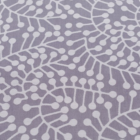 Скатерть из хлопка фиолетово-серого цвета с рисунком Спелая смородина, scandinavian touch, 180х260см