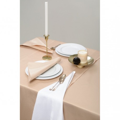 Скатерть бежевого цвета с фактурным жаккардовым рисунком из хлопка из коллекции essential, 180х180 см
