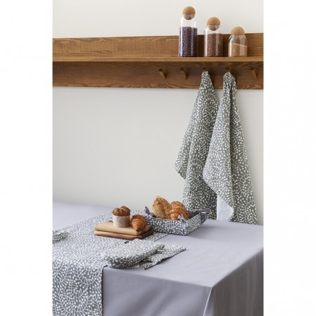 Дорожка на стол серого цвета с принтом Спелая Смородина из коллекции scandinavian touch, 45х150 см