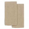 Набор из двух кухонных вафельных полотенец бежевого цвета из коллекции essential, 50х70 см