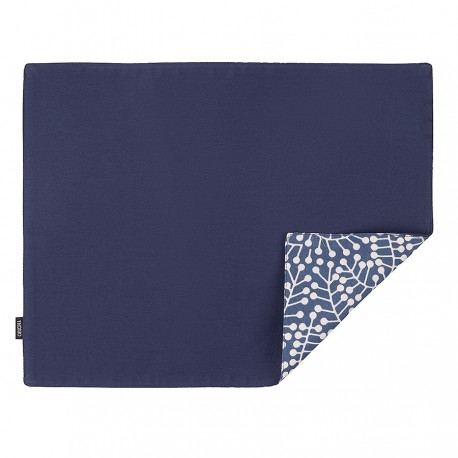 Салфетка двухсторонняя под приборы темно-синяя с принтом Спелая Смородина из коллекции scandinavian touch, 35х45 см