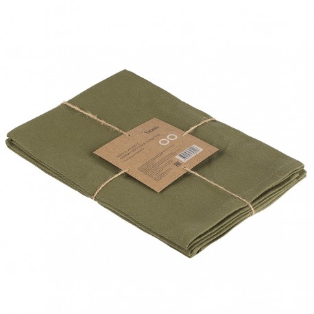 Набор из двух салфеток сервировочных из хлопка оливкового цвета из коллекции essential, 45х45 см