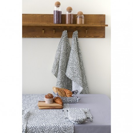 Прихватка серого цвета с принтом Спелая Смородина из коллекции scandinavian touch, 22х22 см