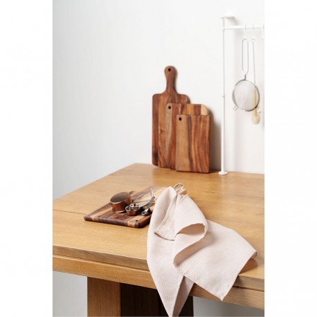 Набор из двух вафельных полотенец изо льна бежевого цвета из коллекции essential, 50х70 см