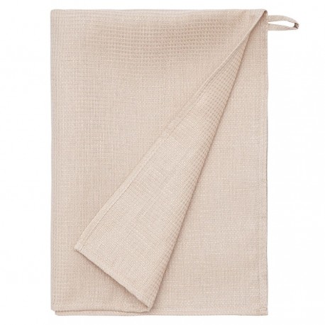 Набор из двух вафельных полотенец изо льна бежевого цвета из коллекции essential, 50х70 см