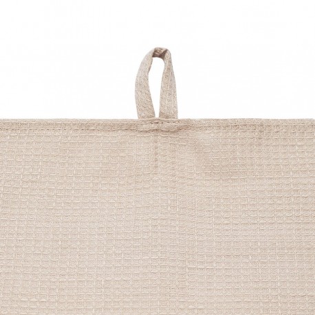 Набор из двух вафельных полотенец изо льна бежевого цвета из коллекции essential, 50х70 см