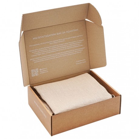 Набор из двух вафельных полотенец изо льна бежевого цвета из коллекции essential, 50х70 см