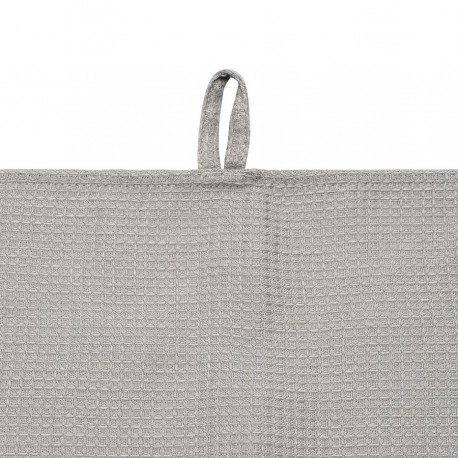 Набор из двух вафельных полотенец изо льна серого цвета из коллекции essential, 50х70 см