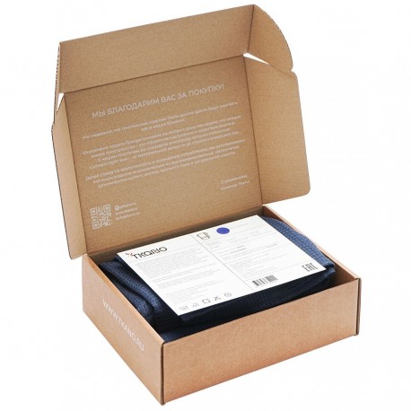 Набор из двух вафельных полотенец изо льна темно-синего цвета из коллекции essential, 50х70 см