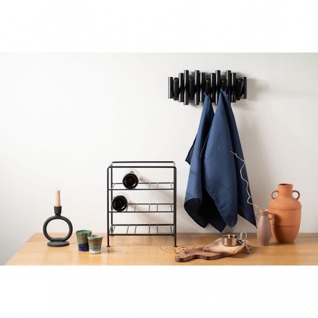 Набор из двух вафельных полотенец изо льна темно-синего цвета из коллекции essential, 50х70 см