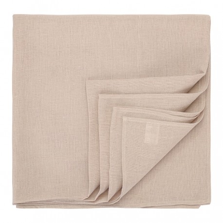 Скатерть из стираного льна бежевого цвета из коллекции essential, 170х170 см