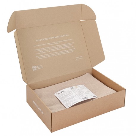 Скатерть из стираного льна бежевого цвета из коллекции essential, 170х170 см