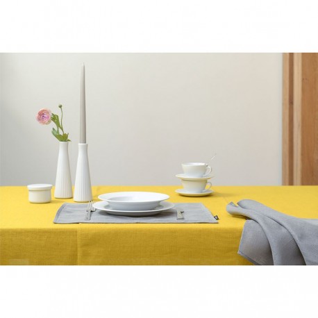 Салфетка сервировочная из стираного льна серого цвета из коллекции essential, 45х45 см