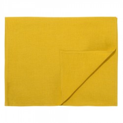 Дорожка на стол из стираного льна горчичного цвета из коллекции essential, 45х150 см