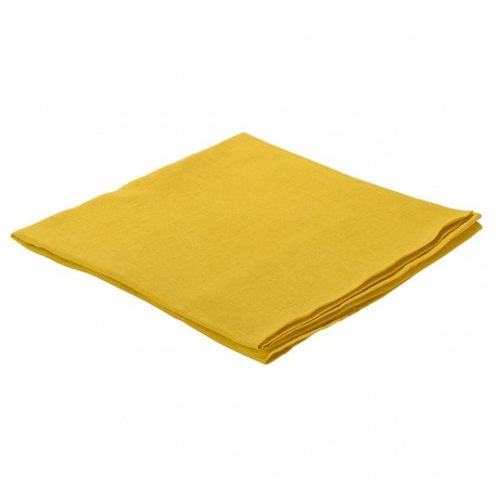 Скатерть из стираного льна горчичного цвета из коллекции essential, 150х250 см