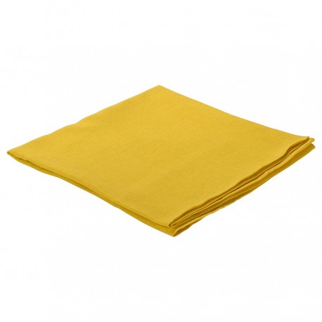 Скатерть из стираного льна горчичного цвета из коллекции essential, 170х170 см