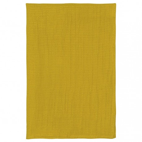 Набор из двух кухонных жаккардовых полотенец горчичного цвета из коллекции essential