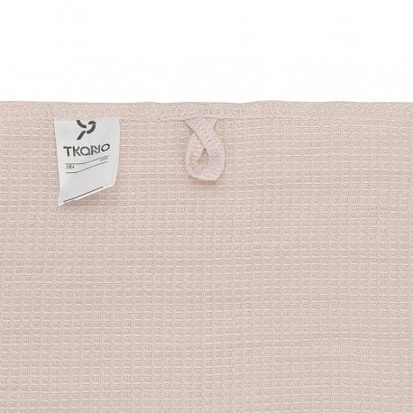 Набор из двух вафельных полотенец изо льна цвета пыльной розы из коллекции essential, 50х70 см