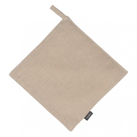 Прихватка из стираного льна бежевого цвета из коллекции essential, 22х22 см