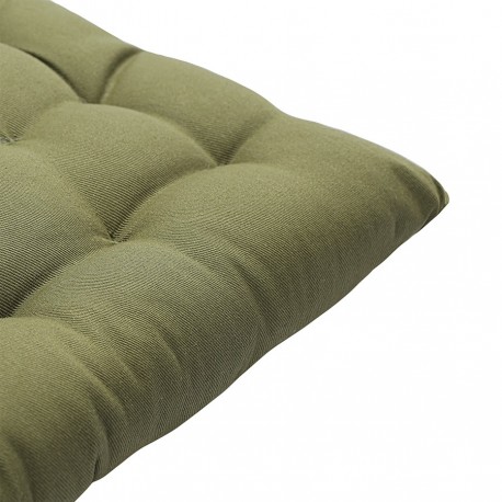 Подушка на стул из хлопка оливкового цвета из коллекции essential, 35х35 см