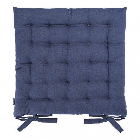 Подушка на стул из хлопка темно-синего цвета из коллекции essential, 35х35 см