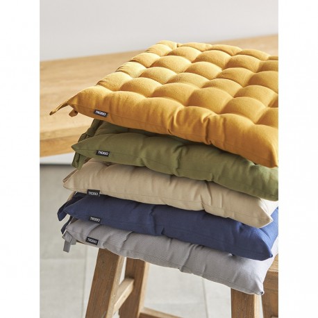 Подушка на стул из хлопка цвета карри из коллекции essential, 35х35 см