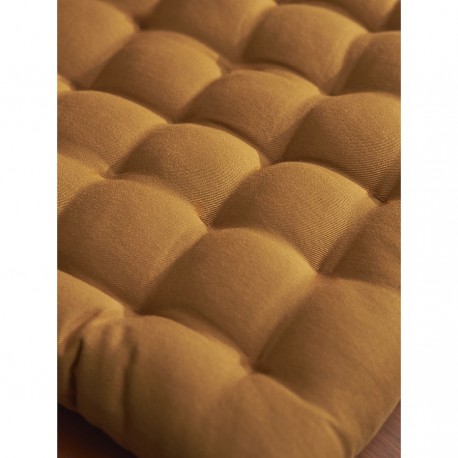 Подушка на стул из хлопка цвета карри из коллекции essential, 35х35 см