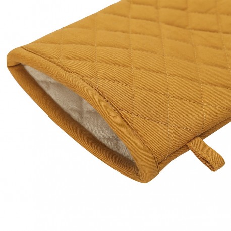 Прихватка-варежка из хлопка цвета карри из коллекции essential, 33х17,5 см