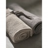 Набор из двух кухонных вязаных полотенец из коллекции essential, серое/экрю