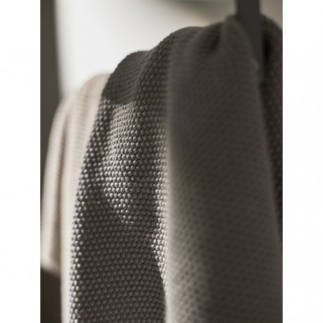 Набор из двух кухонных вязаных полотенец из коллекции essential, серое/экрю