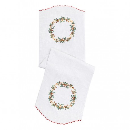 Дорожка на стол festive wreath из коллекции new year essential, 45х150 см