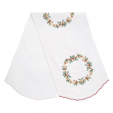 Дорожка на стол festive wreath из коллекции new year essential, 45х150 см