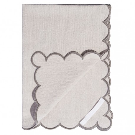 Набор кухонных полотенец с контрастным кантом серого цвета из коллекции trendy ruffles, 50х70 см