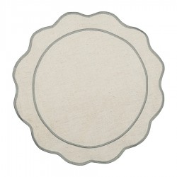 Салфетка под приборы anemone из коллекции trendy ruffles, D38 см, серый