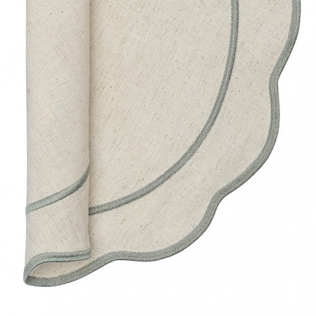 Салфетка под приборы anemone из коллекции trendy ruffles, D38 см, серый