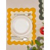 Салфетка под приборы с контрастным кантом горчичного цвета из коллекции trendy ruffles, 35х45 см
